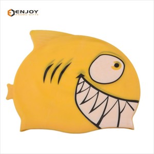 Eco-friendly Material Custom Logo Printed Silicone Fish Kids <strong>Swimming</strong> <strong>Cap</strong> - Product Image 5