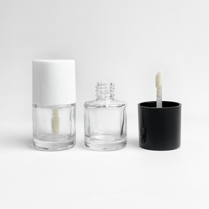 Fournisseur OEM de maquillage MLM, faible MOQ, vente en gros, logo personnalisé, nouveau flacon de gloss à lèvres en verre à fond rond avec bouchon à vis. - Product Image 1