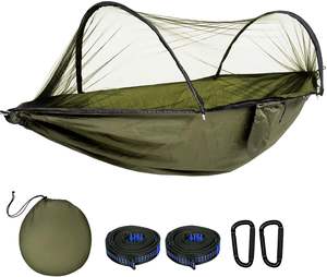 <span class=keywords><strong>Hamac</strong></span> de camping ultraléger avec <span class=keywords><strong>moustiquaire</strong></span> et sangles de fixation rapide pour la randonnée, les voyages et le jardin - Product Image 1