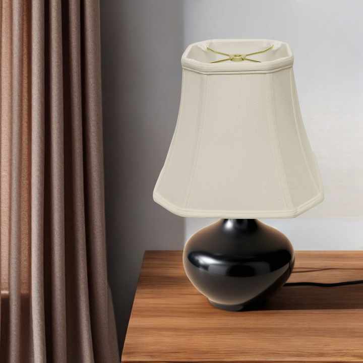 HMS 18\" White Slanted Square Bell Monay Shantung Lampshade Elegant Lamp Covers & Shades