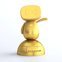 Modèle de robot personnalisé Statue de robot debout sur une demi-sphère pour la décoration