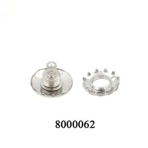 Nouveaux boutons en toile de 8 mm en cuivre chromé noir et nickel-chrome pour yachts, bateaux, voitures, guitares - Fabriqués en acier inoxydable - Product Image 4