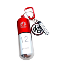 Anime DBZ Time Capsule Bottle Can Open Keychain Porte-clés pendentif en métal pour clé