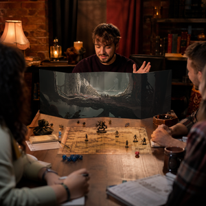 Schermo DM Pieghevole a 4 Pannelli Personalizzato per Giochi <span class=keywords><strong>di</strong></span> <span class=keywords><strong>Ruolo</strong></span> Fantasy da Tavolo - Product Image 6