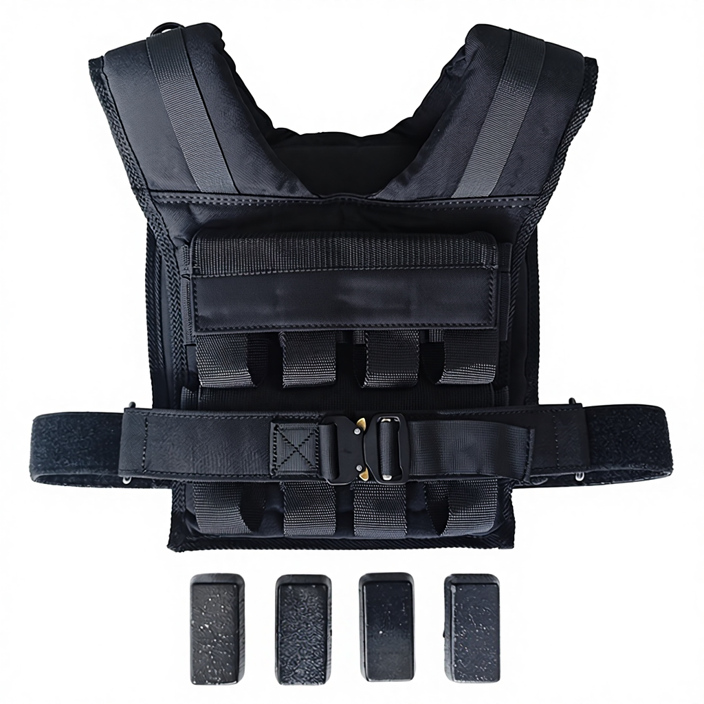 Custom Men 35lbs Adjustable Weighted Workout Vest with Iron Weights Weighted Vest for Strength Training Running Exercise Fitness