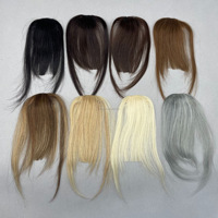 Cheveux humains Air Bangs 3D cheveux frange 8 pouces Clip dans les extensions de cheveux naturel Style français frange postiche pour les femmes