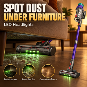 Aspiradora Inalámbrica de Mano, Suministro de Fábrica, 37kPa de Succión, 65 Minutos de Autonomía, Luz LED Frontal, Carga en Pared, Ligera - Product Image 4