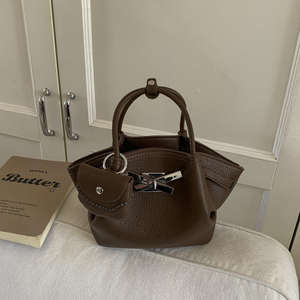 Nuevo bolso de mano de gran capacidad de PU, bolso cruzado de lujo a la moda, bolso tipo cubo de lujo para mujer. - Product Image 5