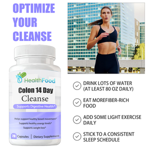 Custom Label Colon 14 Day Cleanse Capsules with Lactobacillus Acidophilus Support Healthy Energy Leves with Dietary Supplemen - Product Image 2