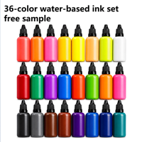Ensemble de peinture acrylique pour coulage OEM 36 couleurs 10 ml pour toile, papier et verre - à base d'eau, séchage rapide, multi-usages, certifié EN71