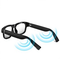 Lunettes Intelligentes de Traduction IA avec Caméra 8MP, Audio et Contrôle, Recharge Type-C pour la Communication en Voyage