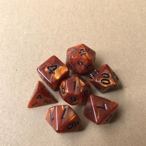 Set di dadi per coppie con motivo di perle acriliche da 7 pezzi a più lati Dragon Eye <span class=keywords><strong>D</strong></span> poliedrico Prtg che corre dadi per gruppi - Product Image 5