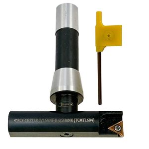 Assorts 4 In Indexable Fly Cutter R8 Shank Carbide Single Flute For Cnc <b>Machining</b> Center - Product Image 2