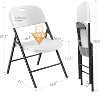 Chaise pliante avec dossier, design minimaliste, pour la maison, la salle à manger, l'ordinateur, les événements, la formation, la chambre, le bureau, l'étude, le bureau d'étude