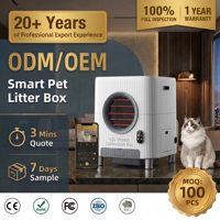 Bac à litière intelligent autonettoyant 68L, facile à nettoyer, écologique, modèle LEV, tiroir à déchets 12L, remplissage automatique, contrôle par application, US Pet