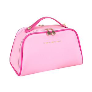 กระเป๋าเครื่องสำอางหนัง Pu ความจุขนาดใหญ่เปิดได้สองด้านแบบพกพา มีสไตล์ สีสันสดใสสำหรับจัดเก็บในบ้าน - Product Image 2