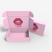 Boîtes d'expédition de luxe roses pour gloss à lèvres, boîtes d'expédition cosmétiques uniques en carton, emballage pour gloss à lèvres