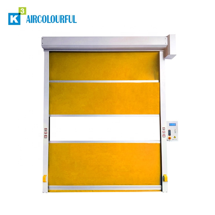 High-speed Fast Moving Outdoor Carwash Automatic Pvc High Speed Automatic Roll up Door Rolling Shutter Door for Clean-up Room