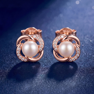 Elegantes Pendientes Colgantes de Plata S925 con Perlas de Agua Dulce y Circonitas, Joyería para Mujer, Regalo de Boda, Aniversario - Product Image 3