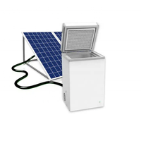 Réfrigérateur horizontal commercial Réfrigérateur à porte unique ouvert sur le dessus Congélateur coffre profond solaire