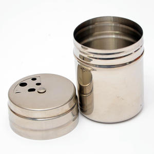 Pot à épices d'extérieur en acier inoxydable avec couvercle perforé, hermétique, portable, pour camping, couleur argent - Product Image 1
