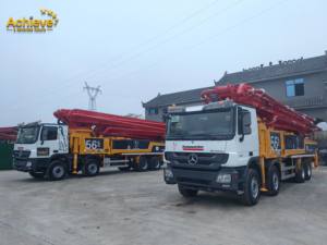 <span class=keywords><strong>Pompe</strong></span> à <span class=keywords><strong>béton</strong></span> télescopique diesel d'occasion Putzmeister 56 mètres de qualité chinoise <span class=keywords><strong>avec</strong></span> camion, reconditionnée, à vendre - Product Image 1