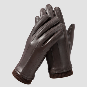 Guanti da Moto in Pelle Termici con Touch Screen per Uomo, Ideali per la Guida Invernale - Product Image 1