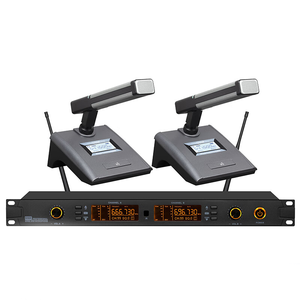 Micro không dây chuyên nghiệp U-Band, loại để bàn, 1-2 người, khử tiếng ồn, kết nối XLR, dùng cho hội nghị truyền hình và huấn luyện phát biểu - Product Image 5