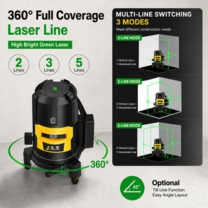Niveau laser professionnel auto-nivelant rechargeable pour l'installation <span class=keywords><strong>de</strong></span> fenêtres et <span class=keywords><strong>de</strong></span> portes, idéal pour le nivellement des appuis <span class=keywords><strong>de</strong></span> fenêtre et les travaux <span class=keywords><strong>de</strong></span> charpente carrée - Product Image 1