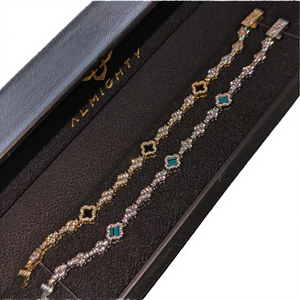 สร้อยข้อมือผู้หญิง NUOYA Hiphop Jewelry ประดับเพชรโมอิสซาไนต์รูปดอกไม้ ชุบทอง เงินแท้ 925 - Product Image 3