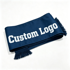 Écharpe de supporter tricotée personnalisée avec logo, double face, jacquard, pour événements sportifs, clubs de football, fans d'e-sport - Product Image 1