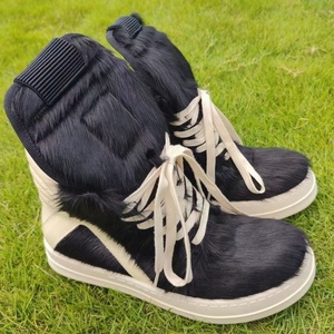 Baskets rétro en cuir pour femmes Owens, chaussures de marche de luxe de marque Rick, chaussures d'extérieur de haute qualité pour hommes à semelle épaisse - Product Image 2