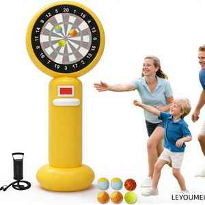 Jeu de fléchettes gonflable géant avec balles collantes, jouet familial sûr pour enfants et adultes, idéal pour le jardin et les activités de fête - Product Image 1