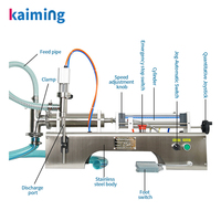 Machine de remplissage de liquides pneumatique semi-automatique à tête unique pour boissons, lait, jus, eau, verre, canettes, plastique, grandes bouteilles