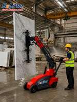 Nouveau lève-vitre mobile de 400 kg pour verre, miroir, marbre, dalles de granit, robot de manutention à batterie avec portée de levage de 2,7 m