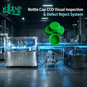 Sistema de Inspección de Tapas de Botellas Industriales con Visión Artificial, Alimentador Automático y Rechazador, Detección de Defectos Superficiales - Product Image 1
