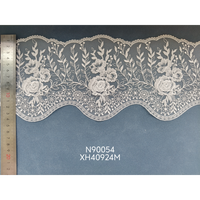 Tissu en dentelle tricotée élégant, respirant, transparent, brodé à fines rayures, 100% polyester, pour lingerie de luxe sur mesure et robes de mariée