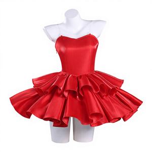 Disfraz de Cosplay de Personaje 2D para Hombre, Falda Roja y Top Tubo, Modelo 20220121, Suministro ODM, Mima's Room Echo - Product Image 1