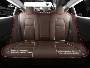 Housse de siège avant/arrière en cuir de haute qualité sur mesure pour Tesla Model 3 2023, coussin toutes saisons, garantie 1 an - Product Image 3