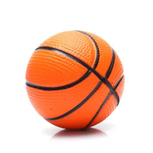 Bola stres bentuk basket busa PU kualitas Premium pabrik kustom dengan penjualan laris bola Stress