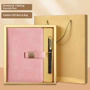 Cuaderno de Papel A5 de Acero Inoxidable Personalizado OEM, Caja de Regalo Empresarial, Juego de Regalo con Bolígrafo y Diario, Cierre Magnético, Logotipo Personalizado UV, Exquisito - Product Image 6