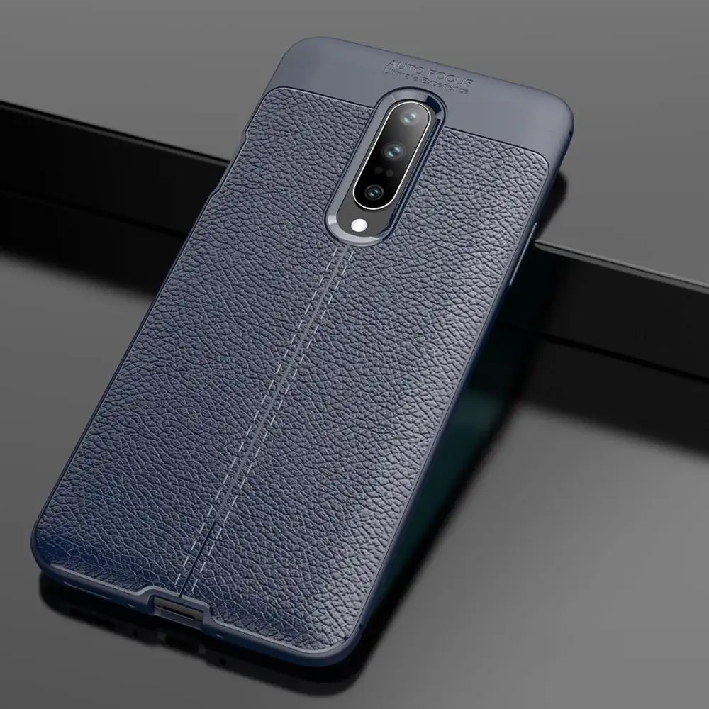 Simple Litchi Texture Phone Case for Oneplus 7 Pro Case for One plus 7 Cover Ltchi Pattern Back Cover for Oneplus 7Pro Case