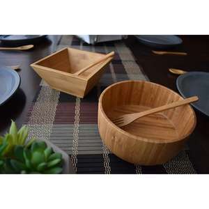 Cuenco de bambú ecológico, cuenco para servir frutas o ensaladas gratis - Product Image 5