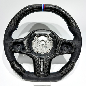 Volant de <span class=keywords><strong>voiture</strong></span> en fibre de carbone à trois étages personnalisé pour BMW Série 3, Série 5, Série 6, X3, X5, X6, G20, G28, G30, G38, G80, G82 - Product Image 1