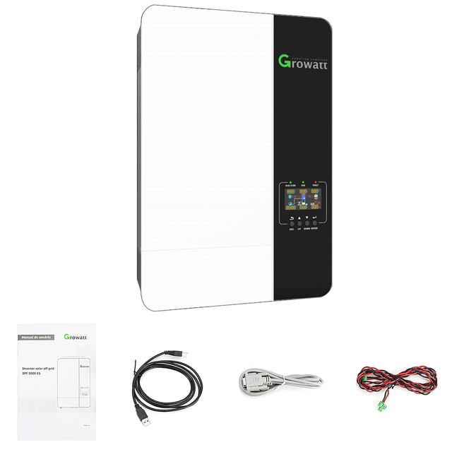 Off Grid Integrated MPPT 230VAC 48VDC 3kw 5kw Energy Power Storage Growatt SPF 3500 5000 ES Hybrid Solar Inverter for PV