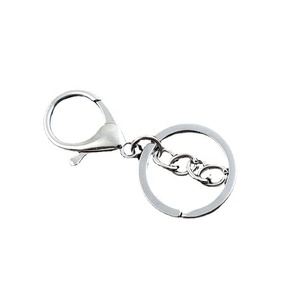 Fivela de lagosta galvanizada de alta qualidade do fabricante, corrente de anel plano, pingente de chaveiro selado a óleo dourado - Product Image 6