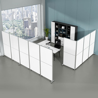 Diviseur d'espace de bureau à écran pliable en plastique moderne Panneau de séparation portable pour le bureau, l'école et l'extérieur des entrepôts