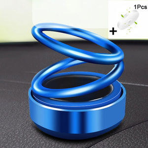 Deodorante per Auto aromaterapia doppi anelli sospensione rotante rotante diffusore Auto solare profumo accessori per Auto interni - Product Image 3