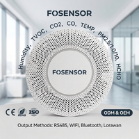 Surveillance environnementale PM2.5 PM10 PM1.0 TVOC CO2 CO HCHO Température Humidité Meilleur moniteur de qualité de l'air intérieur pour les bâtiments et les bureaux