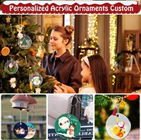 Disques ronds en acrylique transparent pour ornements de Noël à suspendre, porte-clés, et projets de bricolage DIY - Vente en gros fabricant